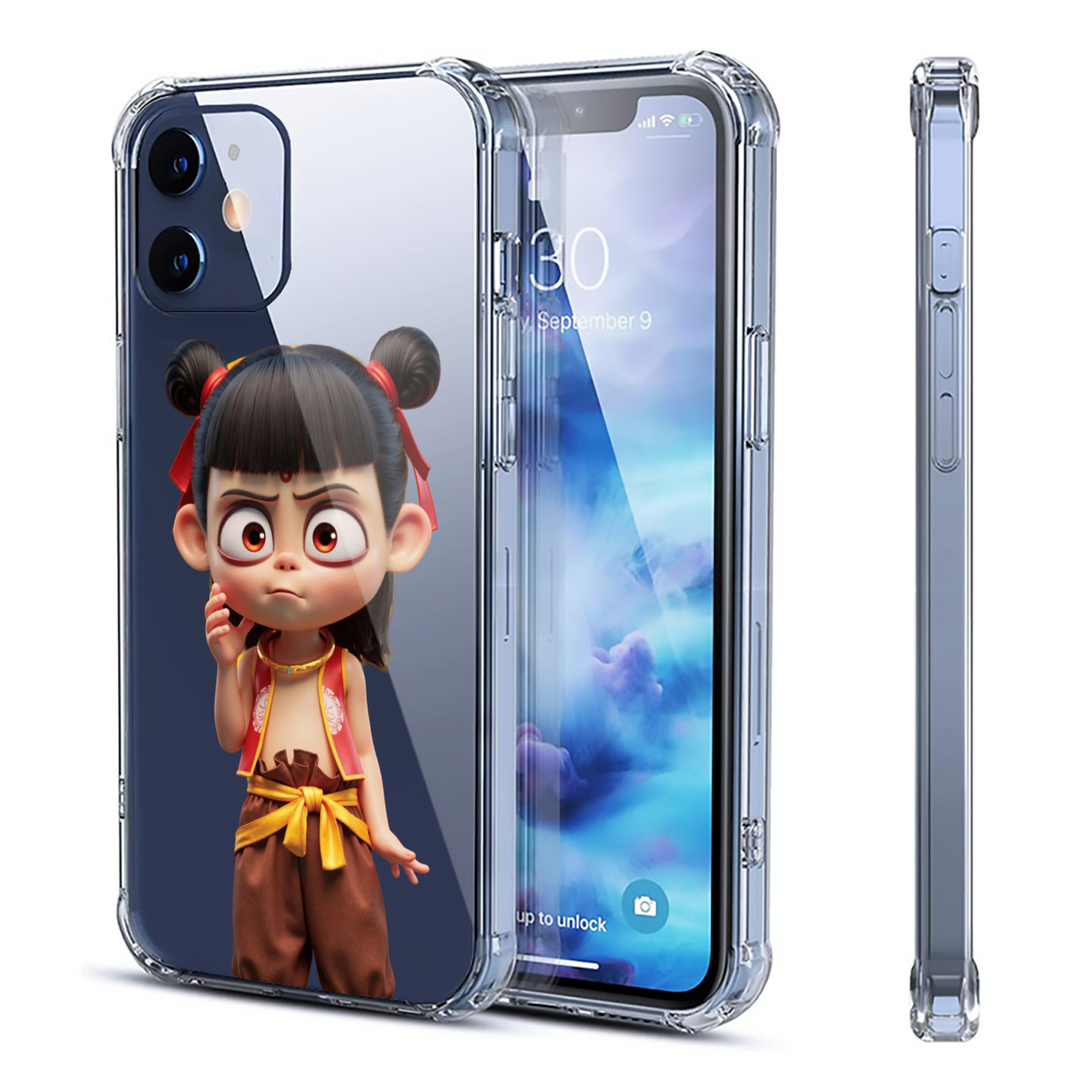 （画像用） Ne Zha 2 ナタ 魔童の大暴れ 【iPhone 12シリーズ対応】透明スマホケース（クリアソフトケース）